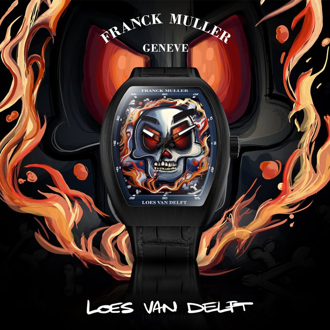 Franck Muller Vanguard Loes van Delft Skull
