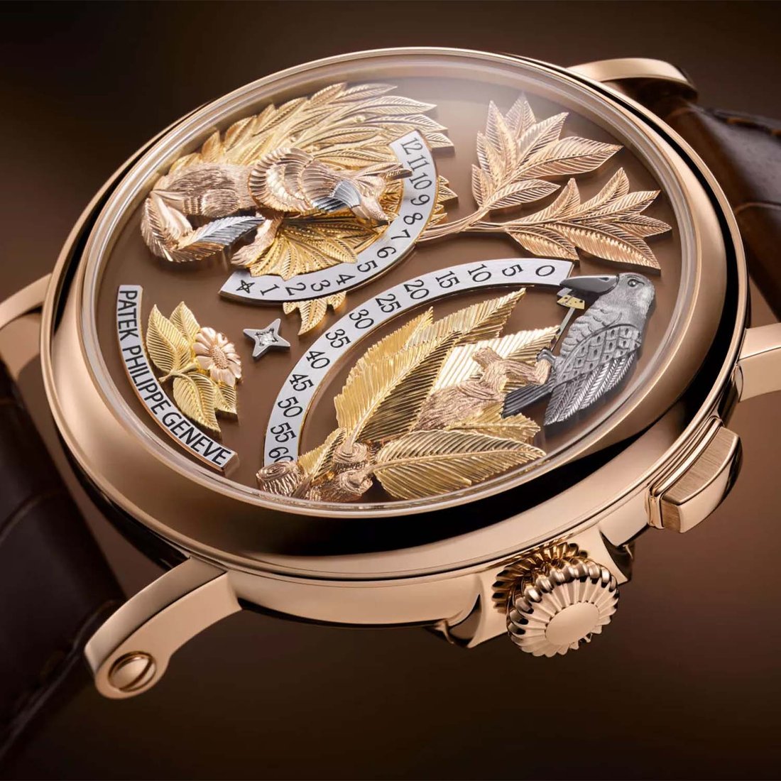 Patek Philippe Crow and Fox Dial Close Up