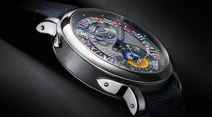 Louis Vuitton x Kari Voutilainen LVKV-02 GMR 6: tantal ve platin kasa, guillochage altin kadran