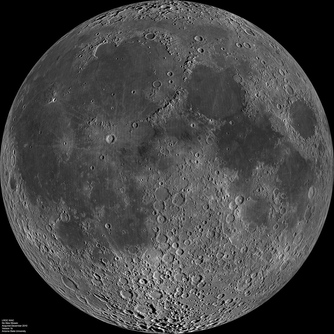 The Moon Photographed by NASA Lunar Reconnaissance Orbiter