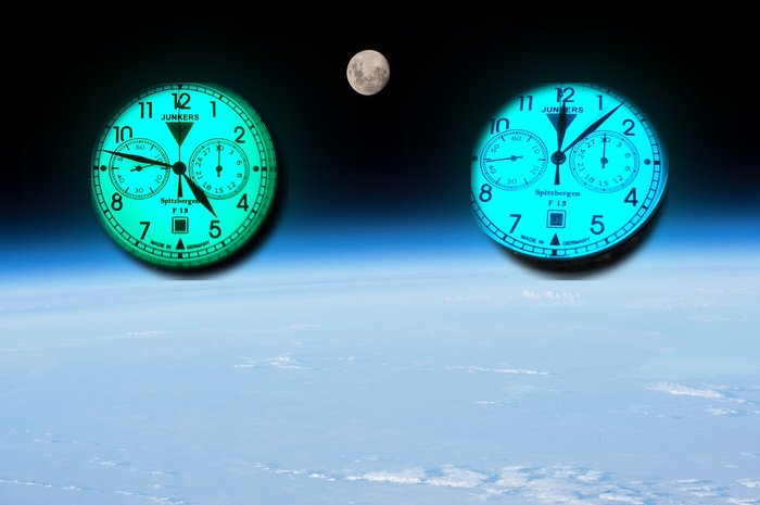 Junkers Spitzbergen F13 - Super Lume Magic net kadranlar, Dunya atmosferi (editoryal kapak v2)