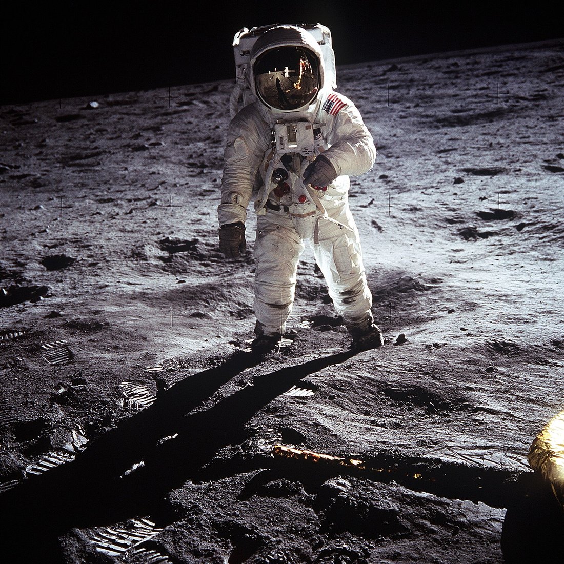 Apollo 11, Buzz Aldrin Ay yuzeyinde, 1969 (NASA)