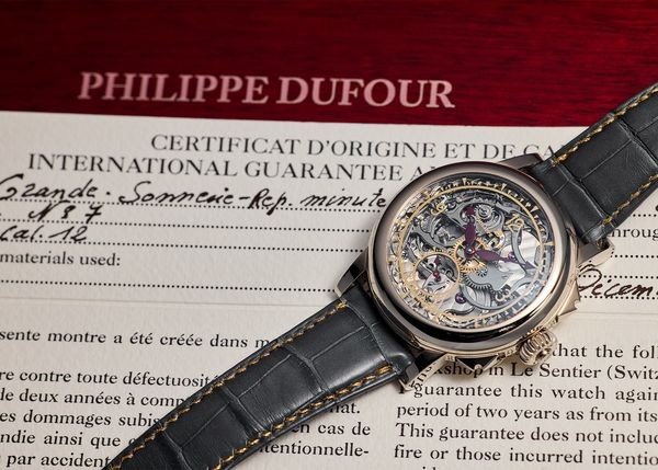 Philippe Dufour Grande et Petite Sonnerie No. 7 ve Le Sentier sertifikasi
