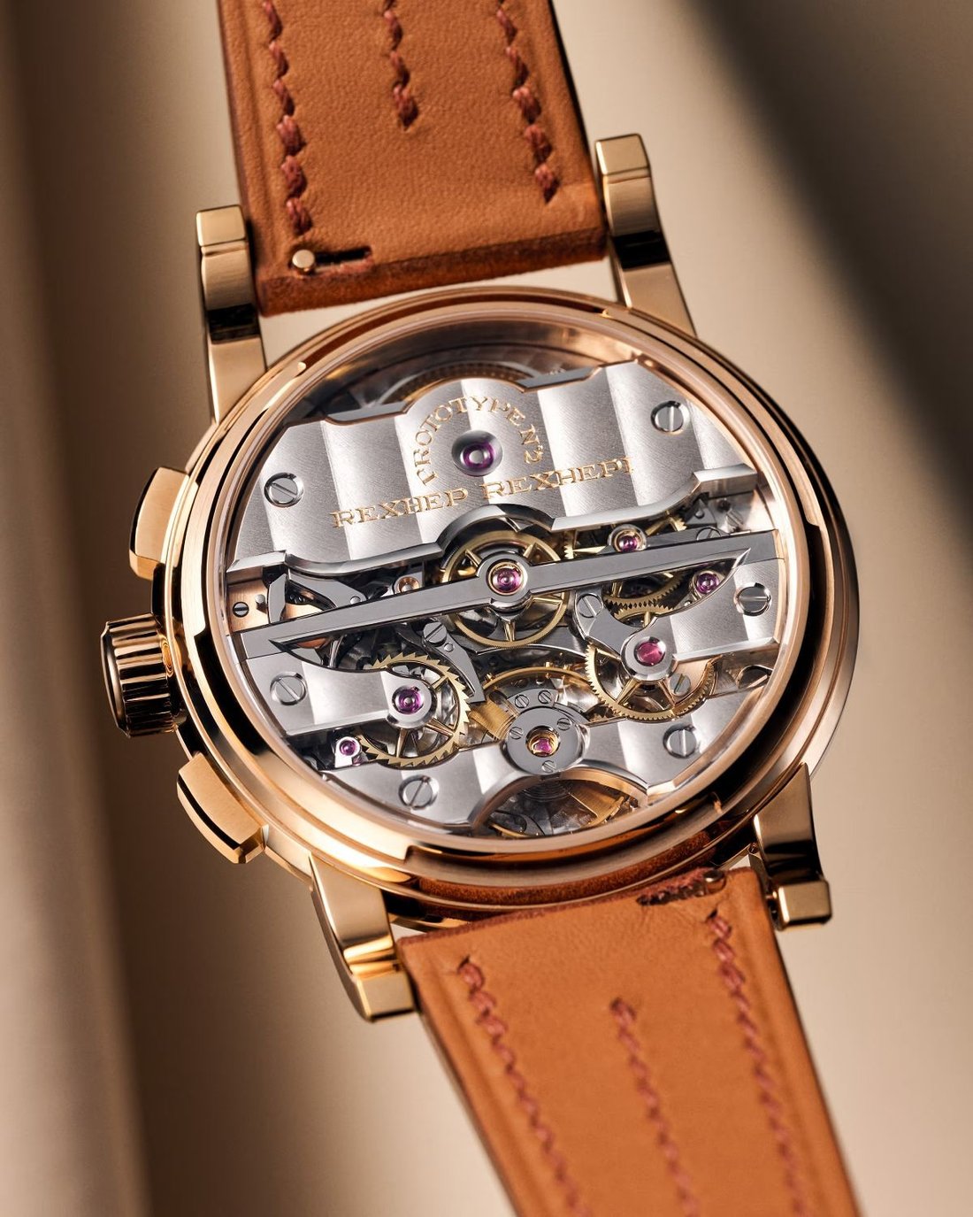 Rexhep Rexhepi Chronograph Flyback Rose Gold Movement