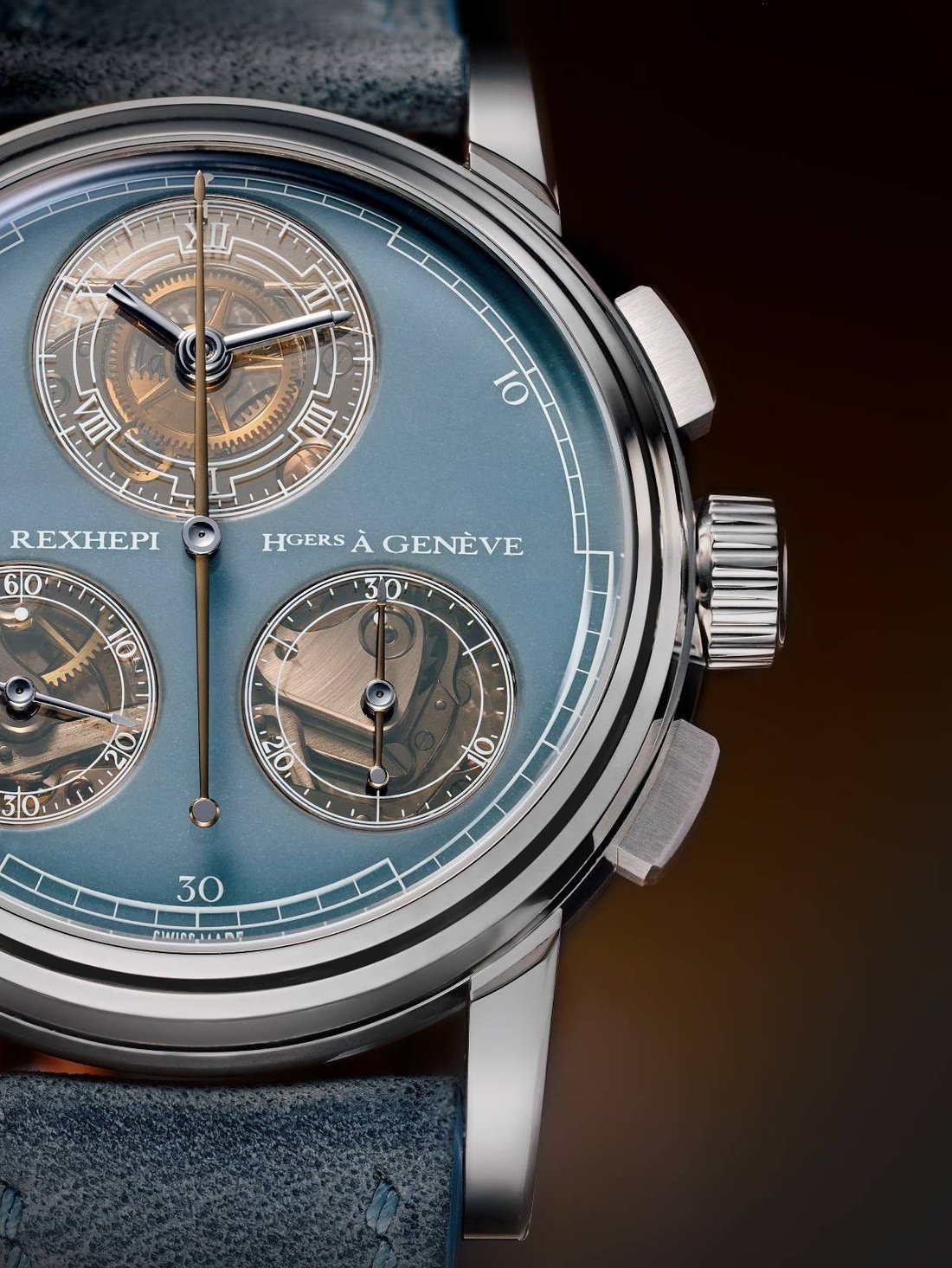 Rexhep Rexhepi Chronograph Flyback Blue Grand Feu Enamel Dial
