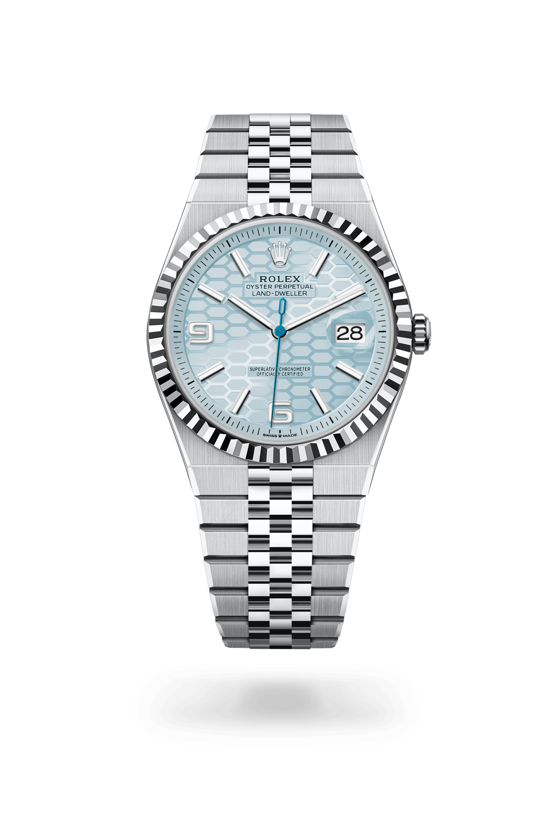 Rolex Land-Dweller 40 - Platin 950 (127336), buz mavisi kadran