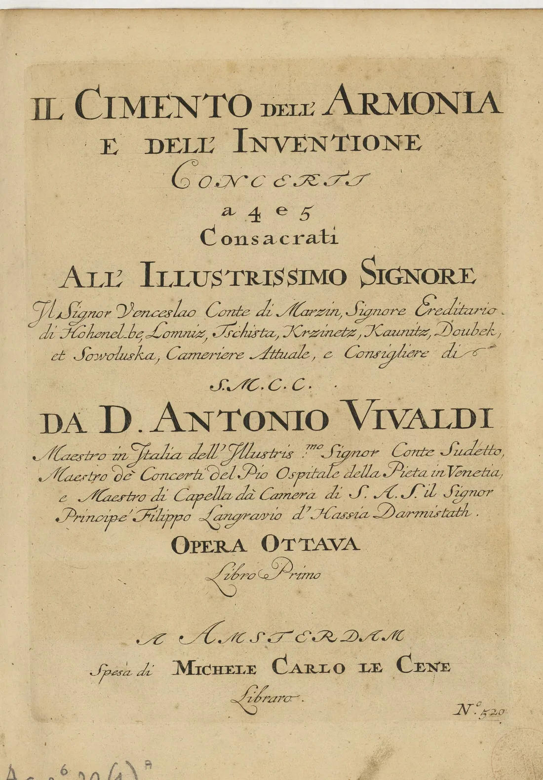 Il cimento dell’armonia e dell’inventione