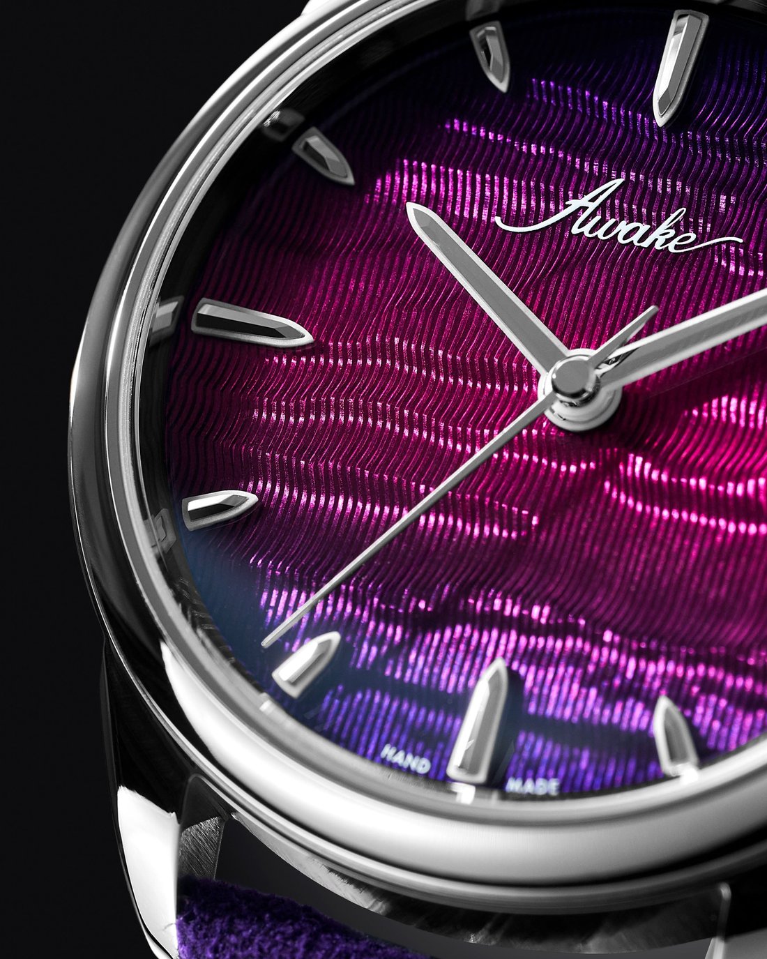 Awake Guilloche Main Sunset dial