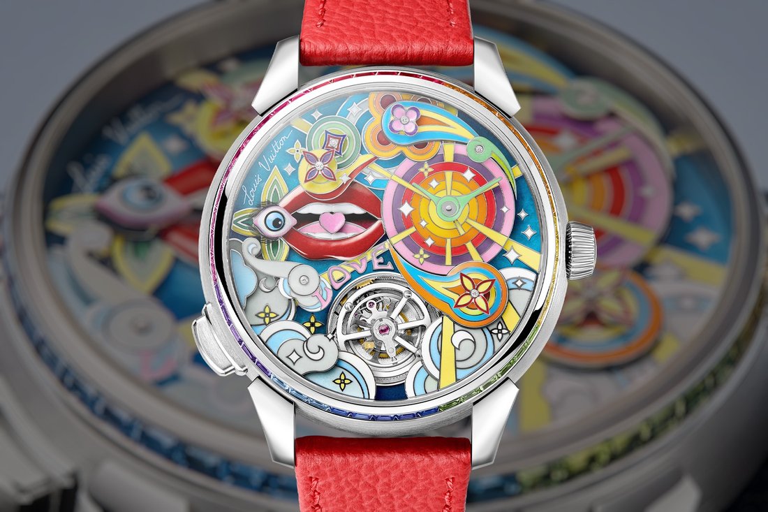 Louis Vuitton Tambour Taiko Arty Automata dial