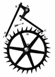 Cekirge esapmani (grasshopper escapement) semasi