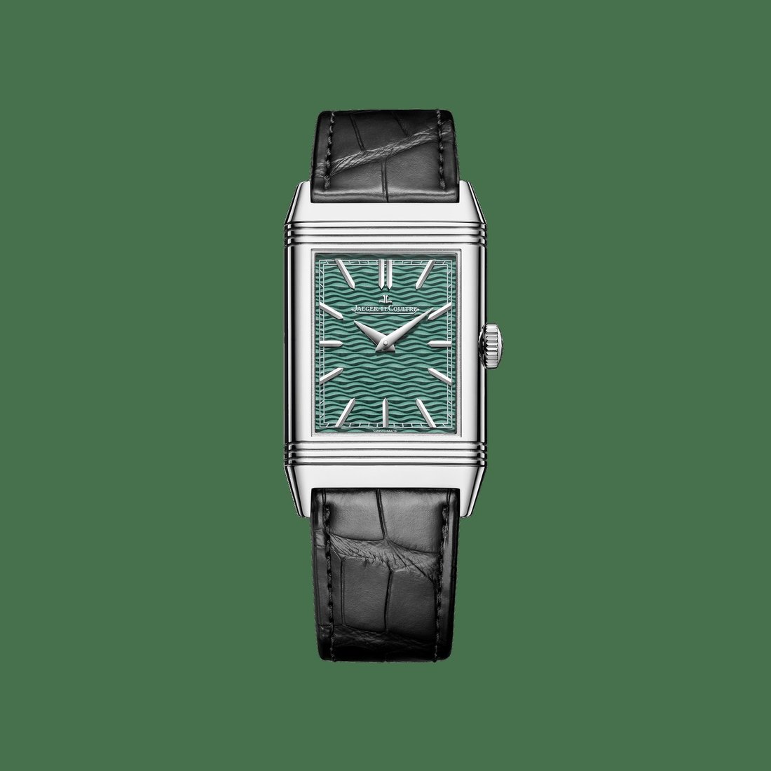 Reverso Tribute Enamel - yesil guilloche mine kadran
