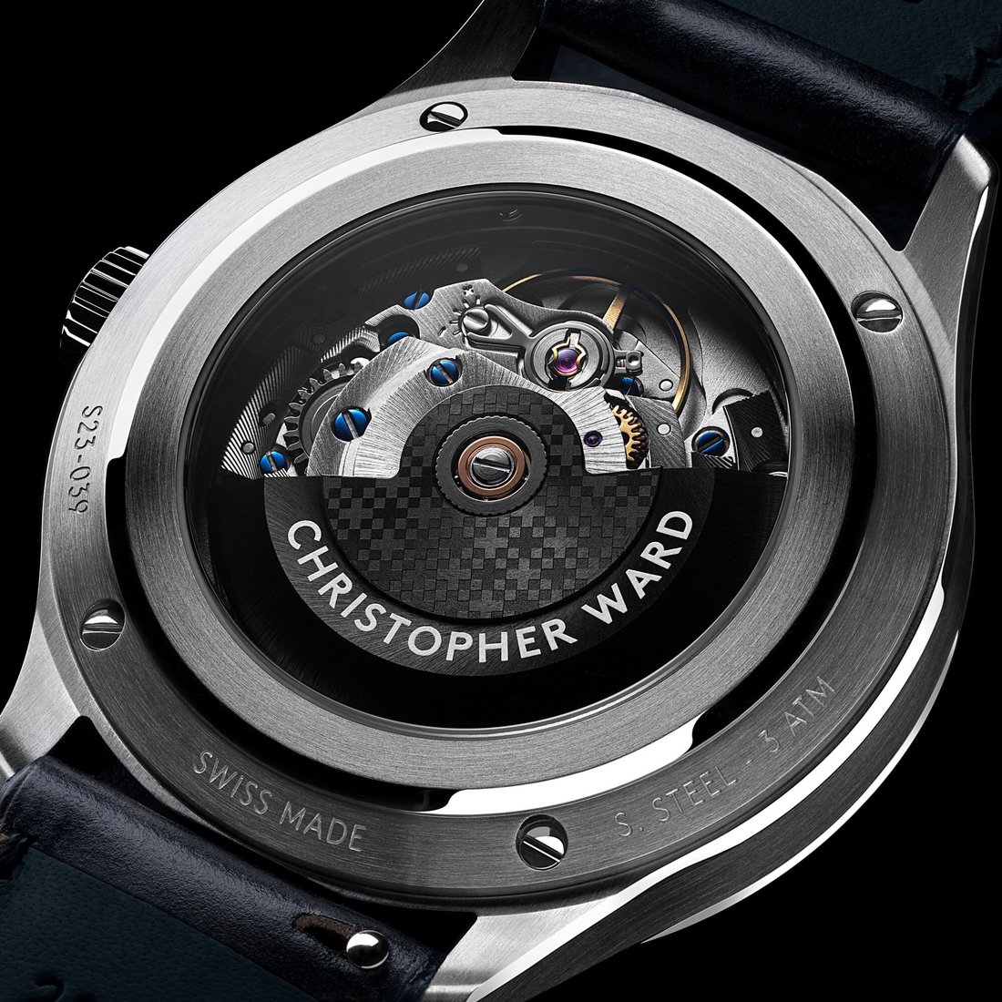 Christopher Ward C1 Moonphase, kasa arkası